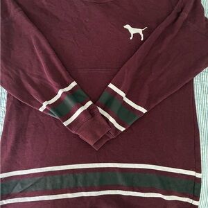 PINK Victoria's Secret Burgundy Jersey Top